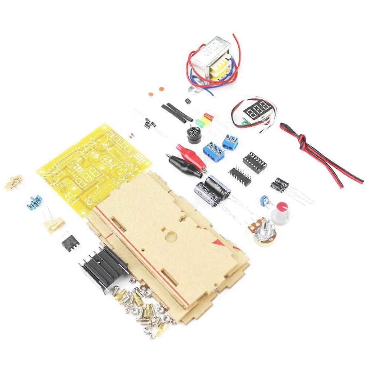LM317 Adjustable Voltage Regulated Power Supply DIY Kit AC 220V Stabilized Power Supply Laboratory EU Plug