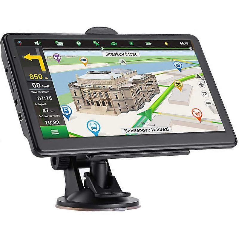 Navigatore GPS Touch Screen da 7 pollici Navigatore GPS per camion Navigatore satellitare Navigazione GPS per auto 256M+8G 2022 Mappa dell'Europa Navigatori GPS Navigazione GPS