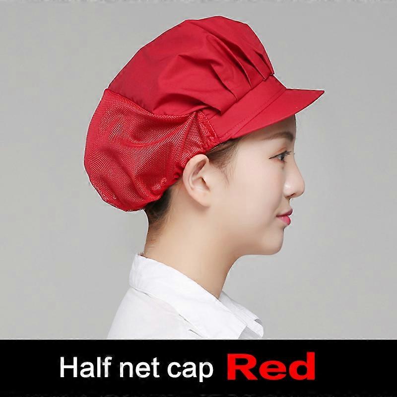 Elastic Mesh Visors Caps Chef Hat Kitchen Restaurants Hotel Work Uniform Dustproof Cooking Cap Breathable Waiter Workshop Caps