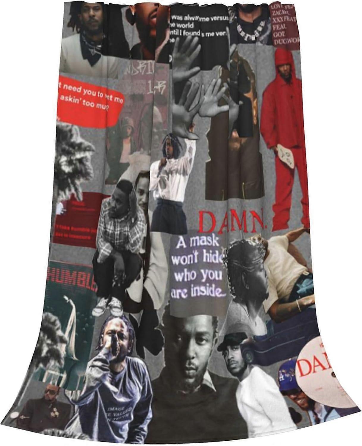 Flannel tæppe kaste tæpper Aircondition Kendrick Rapper Lamar tæppe til sofa sovesofa seng stue