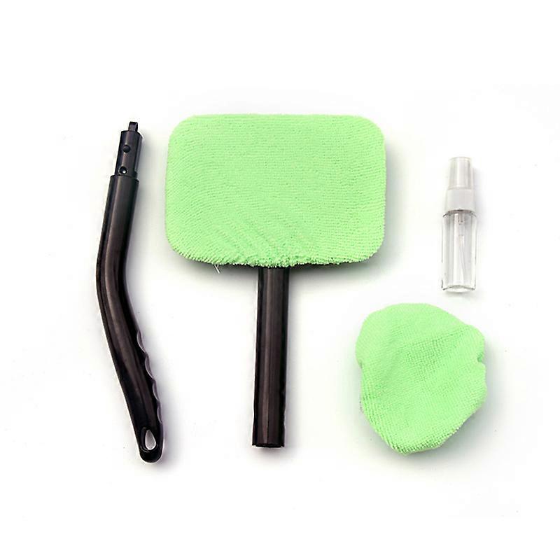 Windshield Cleaner, 2 Microfiber Pads, Windshield Cleaning with Telescopic Handle Auto Interior Wiper Kit