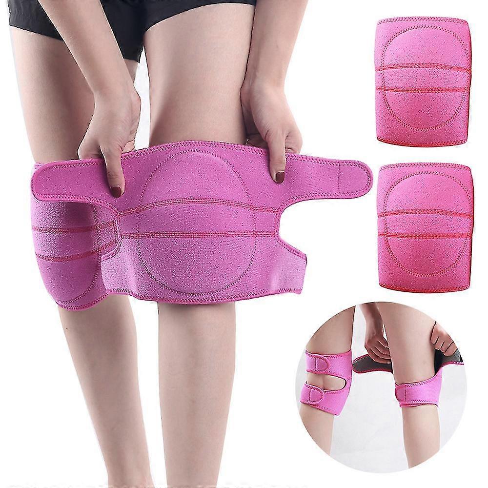 Exercise Kneepad Protective Knee Pad Knee Brace Elastic Knee Pad Fitness Protective Gear Knee Protector rose red