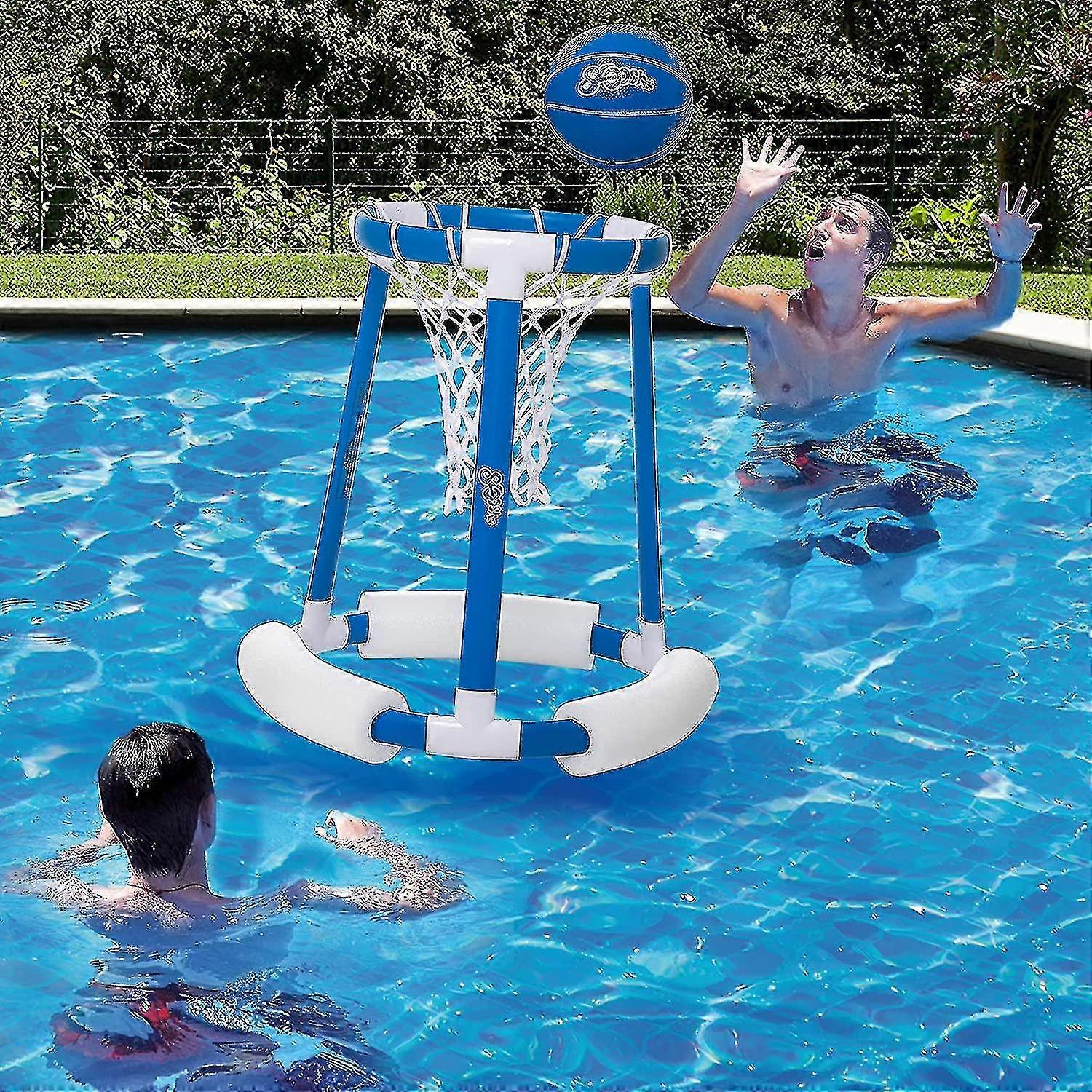 Christmassxbd Floating Pool Basketball Hoop Game Compatible With Swimming Pool | Includes Hoop, 2 Balls And Pump,inflatable Basketball Hoop Water Bask