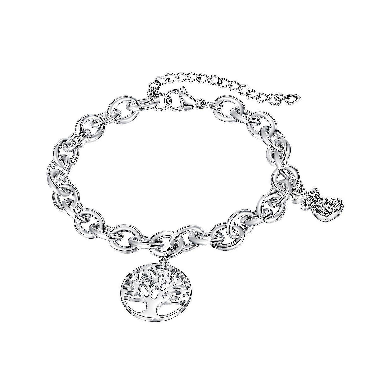 Livets träd Silverkedja Armband