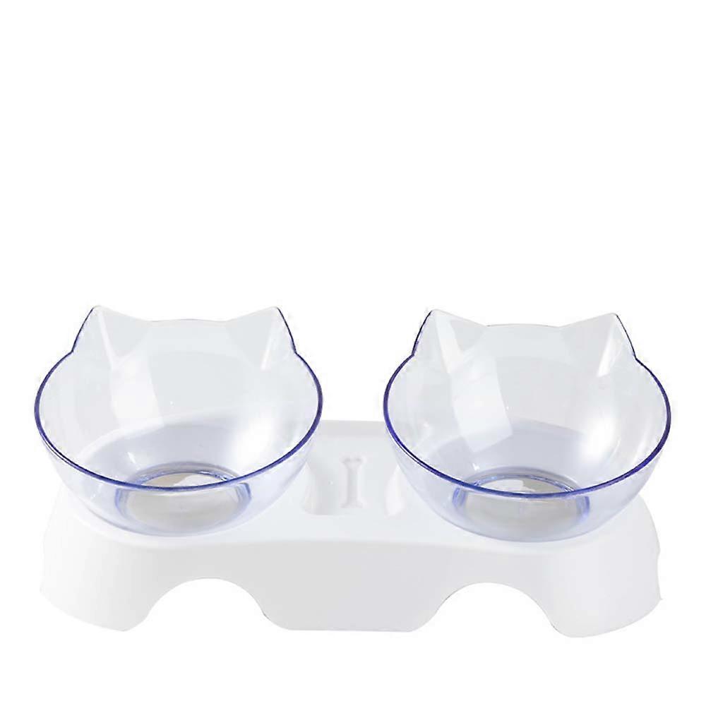 15度上げペットボウル猫フードウォーターフィーダープラスチック傾斜ペットケア用高架ボウル