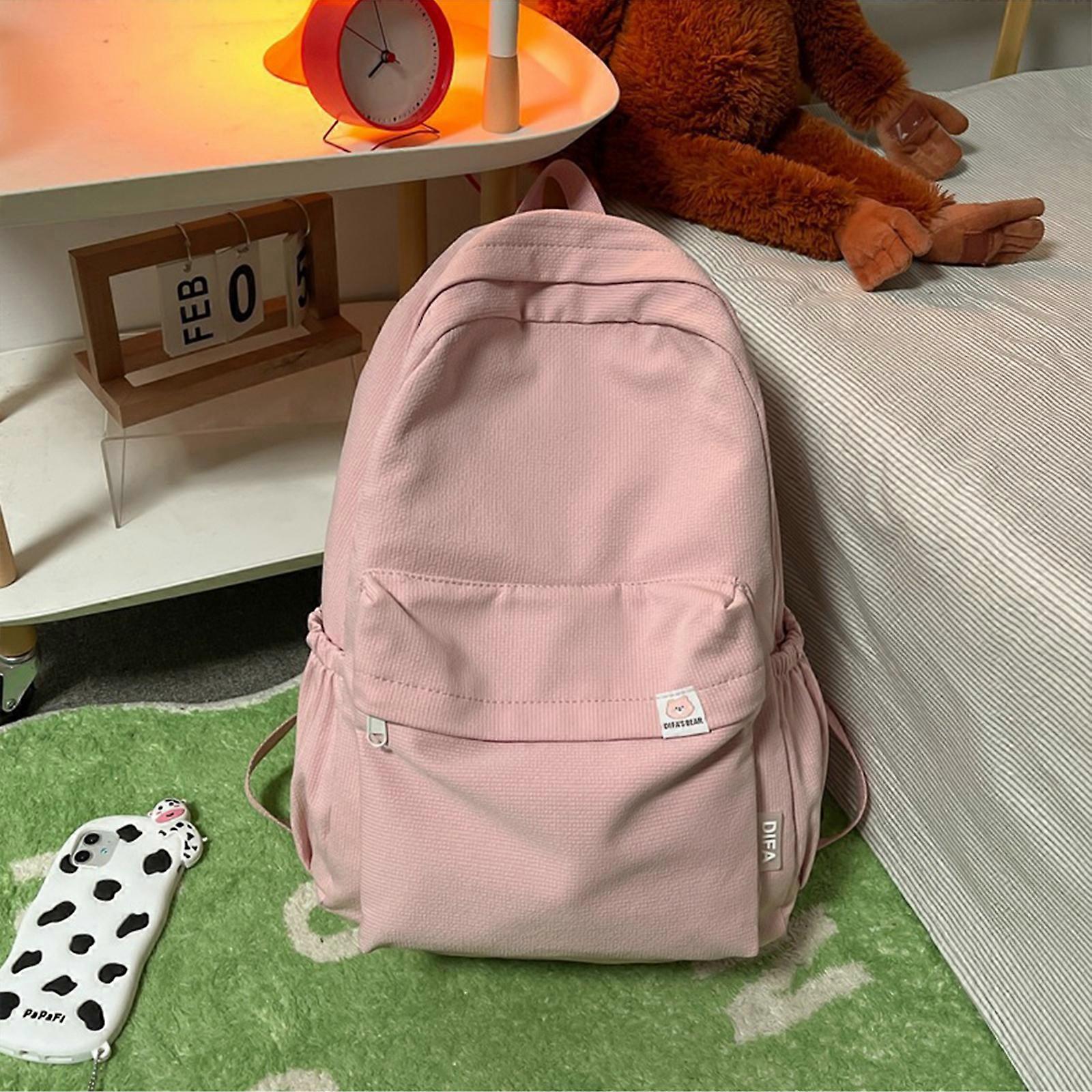 Cute Aesthetic Backpack for Girls, Solid Color Backpack Lightweight Backpack, for Travel, Work
