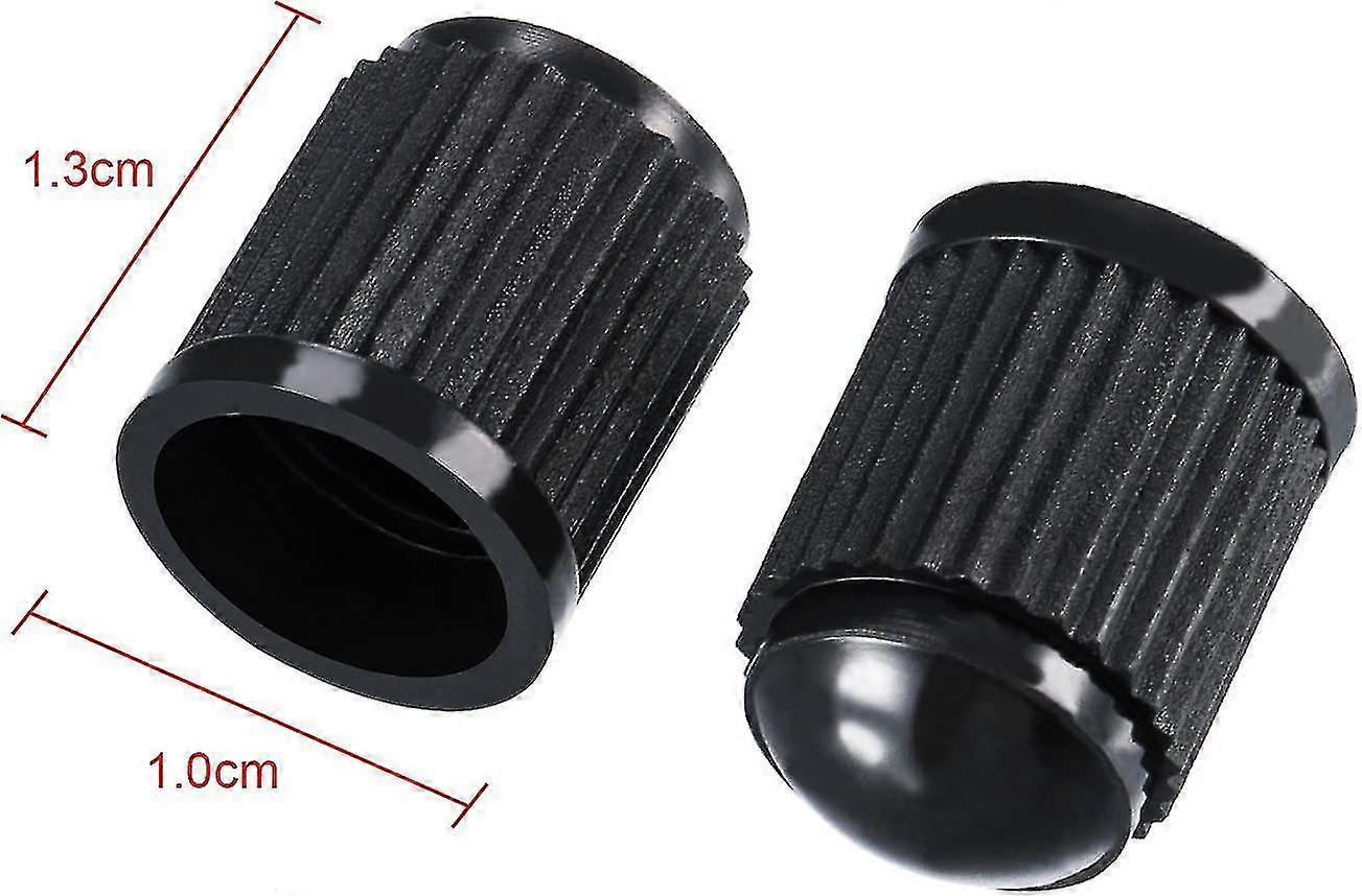 200 حزمة الإطارات صمام الغبار قبعات للسيارة، دراجة نارية، شاحنات، دراجة، دراجة (أسود)