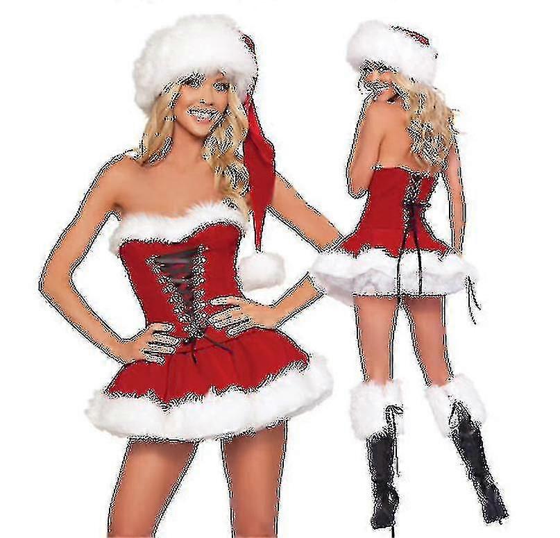 大人のためのクリスマスコスチューム パフォーマンススーツクリスマススカート