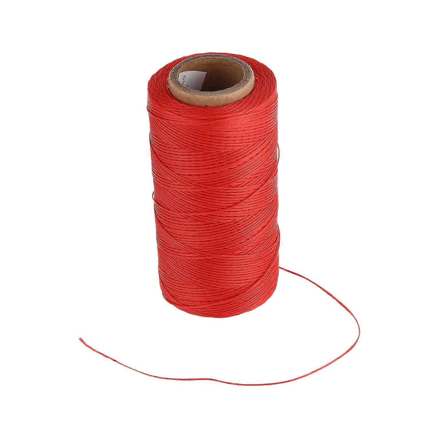 260M 150D 1MM Leather Sewing Waxed Wax Thread Hand needle Cord Craft DIY New Color:Red