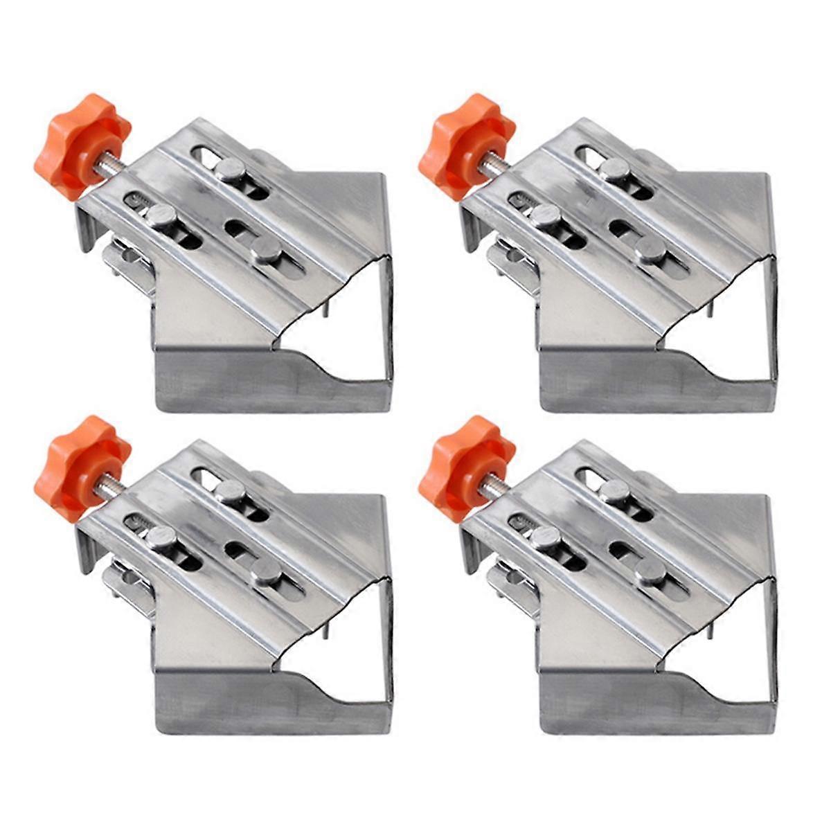 4Pc Carpenter Quick Positioning Clamp for Wood Panel Splicing 90 Degree Right Angle Fixing Clip Rig