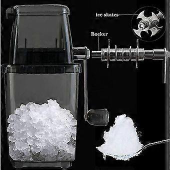 Manual Ice Crusher Machine - Hand Crank Ice Shaver For Cocktails, Slushies, Iced Coffee With 3 Textures, Built-in Stirrer & Spoon-672009