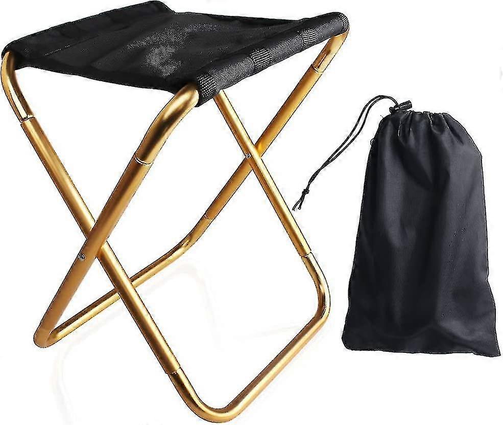 Folding Stool Foldable Camping Stool Outdoor Folding Lightweight Small Portable Aluminum Outdoor Fishing Stool For Bbq Travel Hiking Garden Beach With