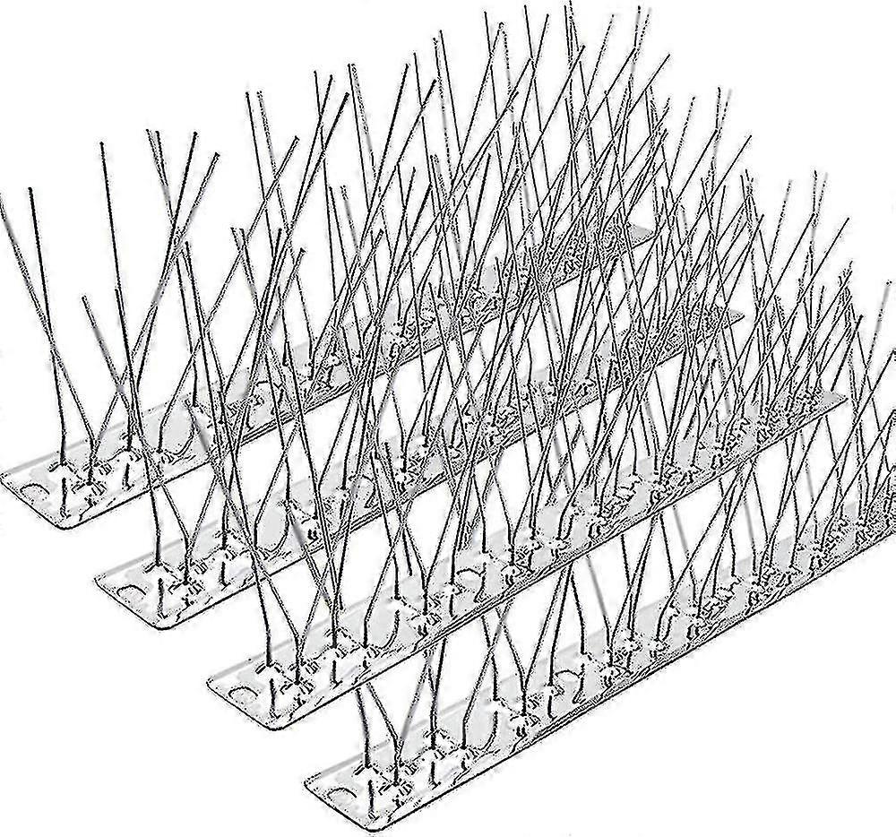 5 tiras de espinhos de pássaros para pombos pequenos pássaros, espinhos de pássaro de aço inoxidável -sem mais ninhos de pássaros e espinhos desmontados de cocô