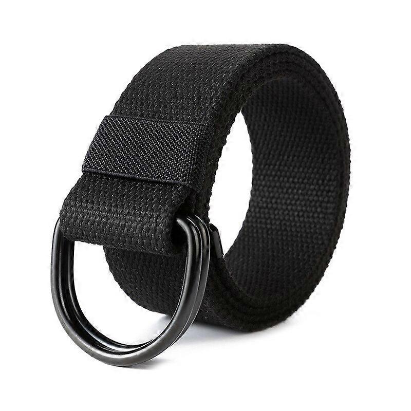Tactical Canvas Men Belt High Quality Unisex Double D-Ring Buckle Waistband Casual Canvas Female Belt Fabric For JeansBelts