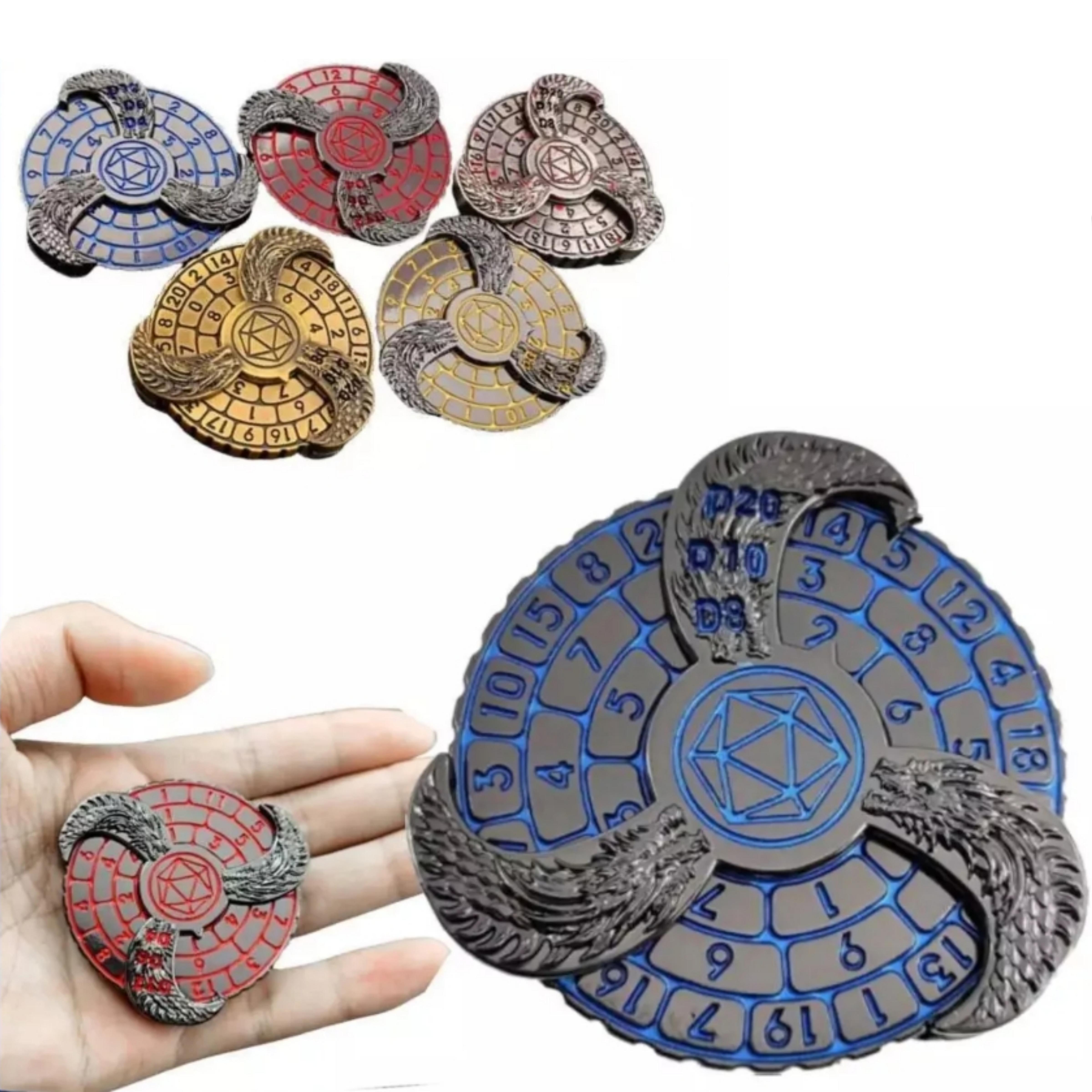50% Ofertă Metal 7-în-1 Fingertip Gyro D &D Dice pentru Dungeons &; Dragons Spinner Dice