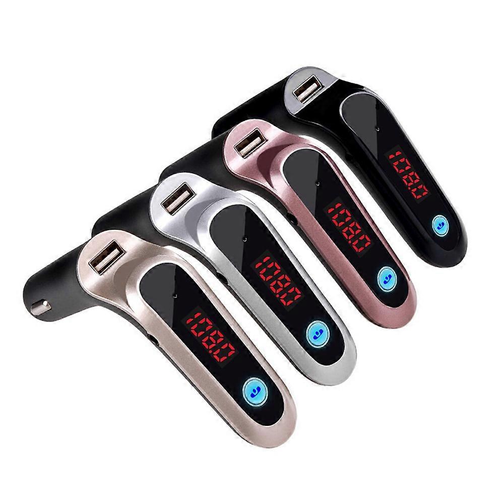 5 in 1 Multifunction Car FM Transmitter Bluetooth Handsfree Car Kit Mp3 Player USB Charger Freq Voltage Display Auto Accessories