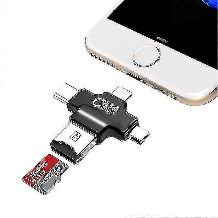 Mobile Phone Card Reader Memory Card Reader 4 In 1 Type C Card Reader