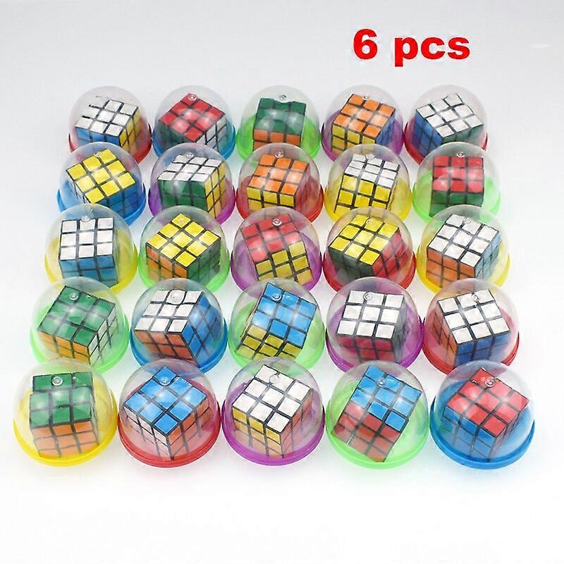 6 Pcs New 3CM Rotating Mini Third-order Cube Creative Children Puzzle Toys Can Be Used As A Twisted Egg Toys Cube Toys