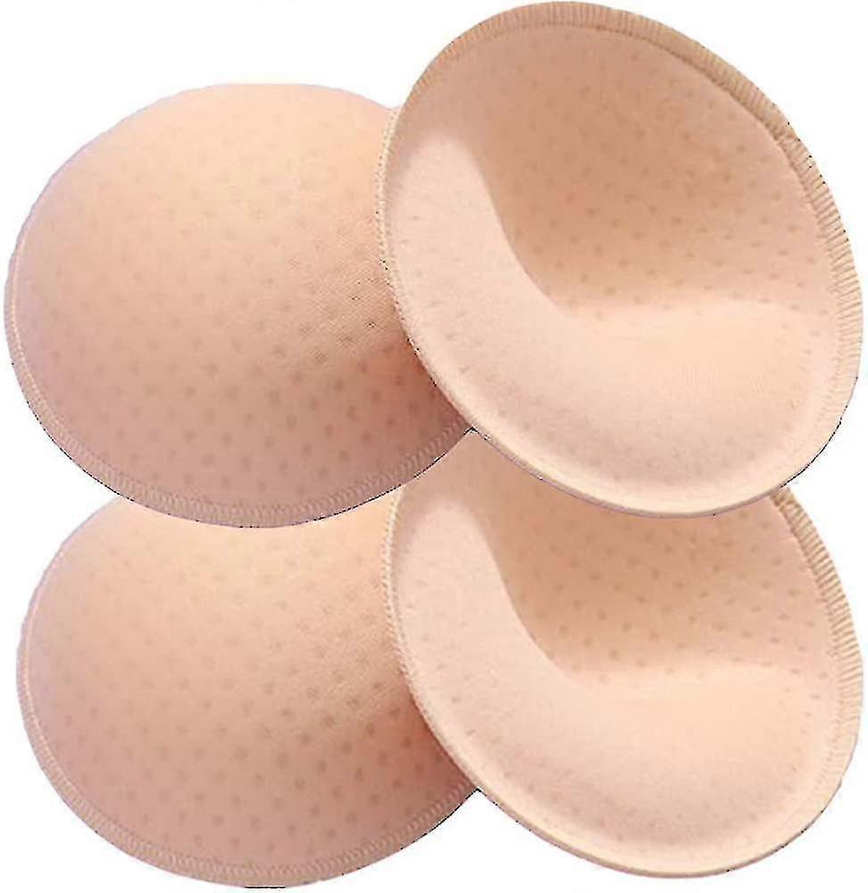 Bra Insert Pads 2 Pairs, Round Breast Enhancers,invisible Bra Push Up Pad For Yoga Sports Bra