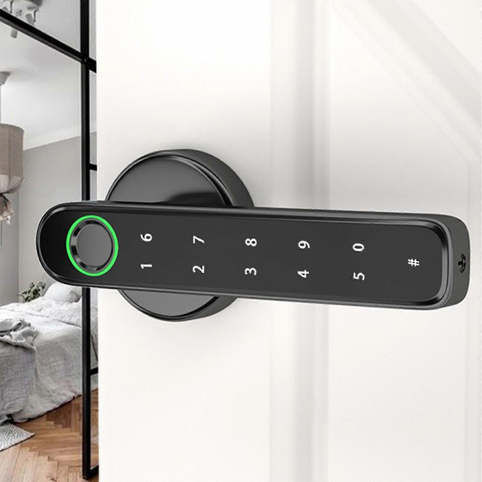Serratura Intelligente Per Porta Con Impronte Digitali, Tastiera E Chiave - Sblocco 3in1, Fino A 50 Impronte, Batteria AAA, USB Di Emergenza