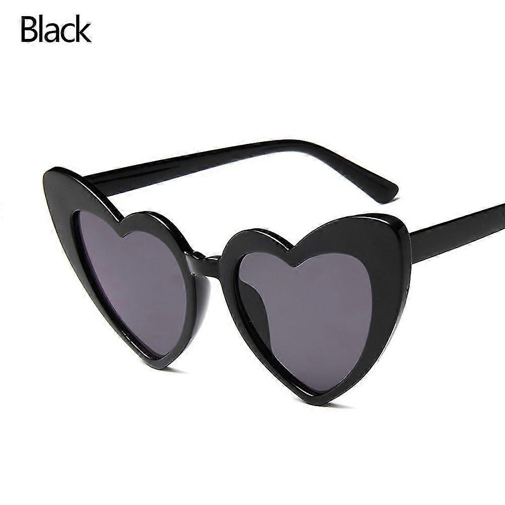 Tikuajgift Love Heart Shaped Sunglasses Women Big Frame Fashion Cute Sexy Retro Cat Eye Vintage Sun