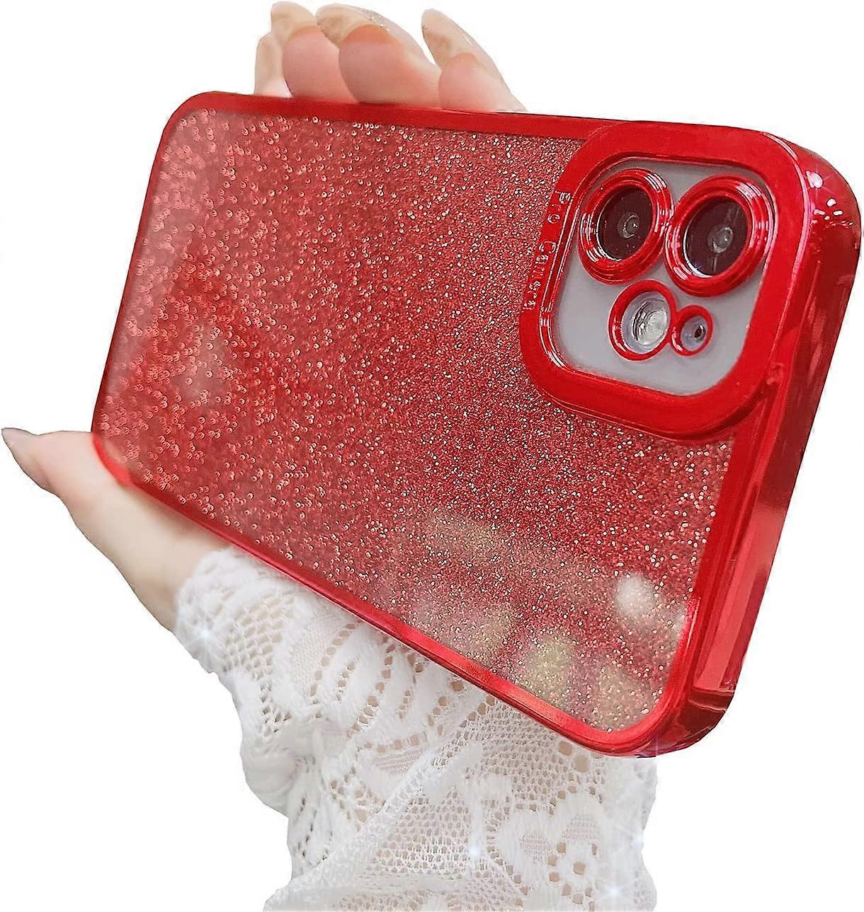 Compatible for iPhone 11 Case Glitter Luxury Cute Flexible Plating Cover  Camera Protection Shockproof Phone Case for Women Girl Men Design for iPhone