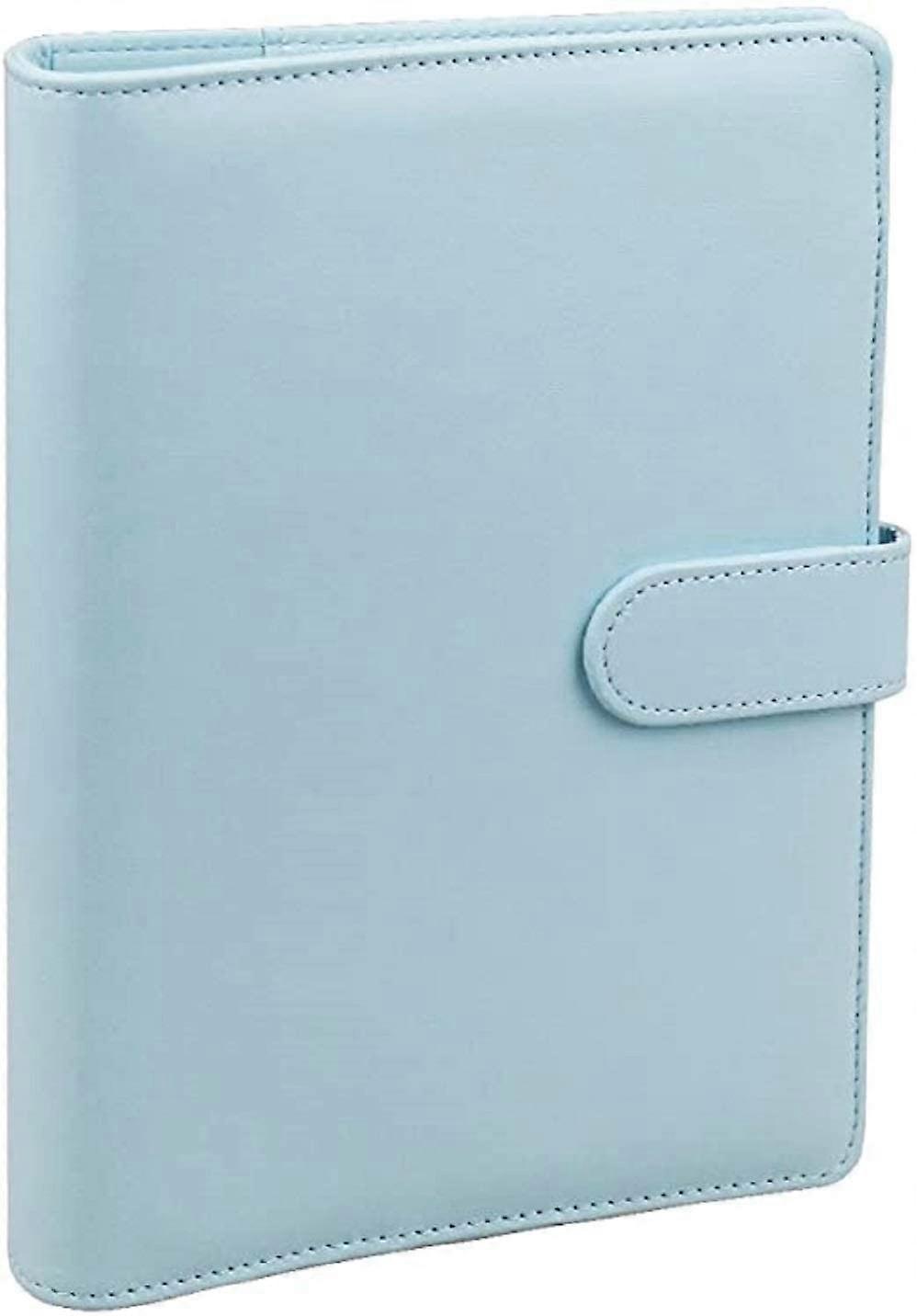 A6 PU Leather Notebook 6 Round Ring Binder Cover, for A6 Filler Paper(Inner Paper Not Included) with Magnetic Buckle Closure budgets Binder,Lavender