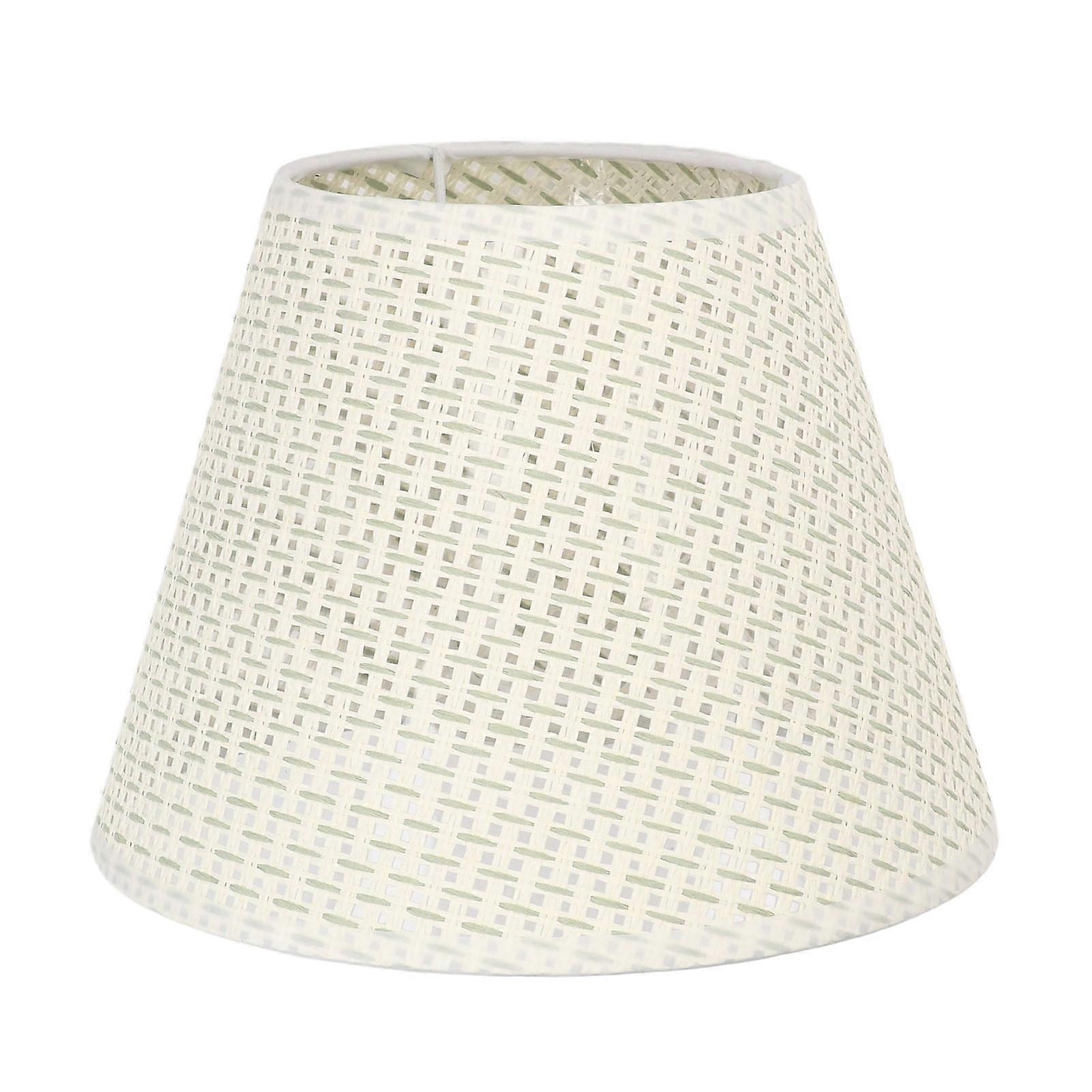 PE candeeiro de mesa tecido sombra bege desgaste resistente tampa da lâmpada tecida para E27 E14 suporte de lâmpada calibre