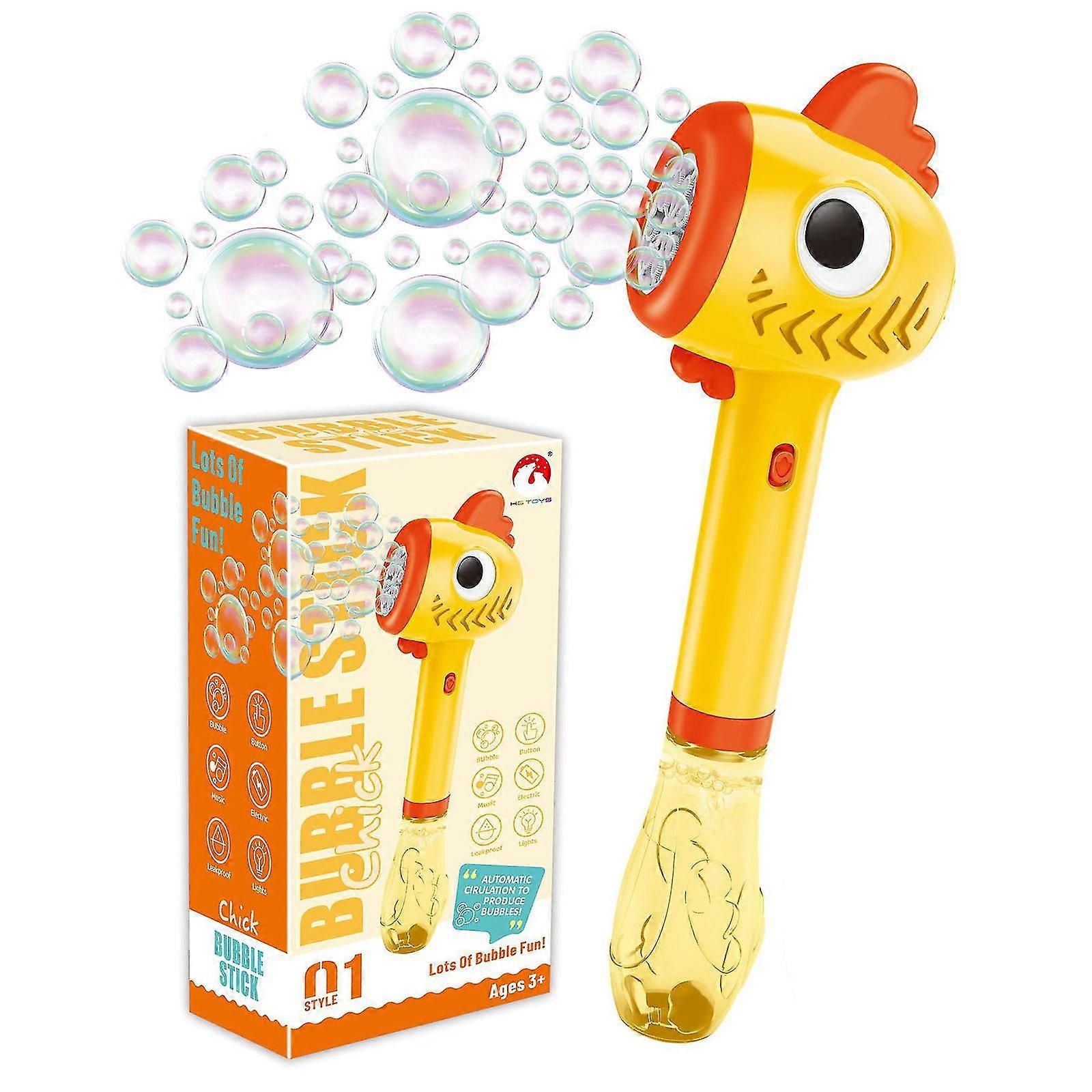 Bacchette automatiche a bolle, soffiatore di bolle con suono delle luci per bambini Bubble maker portatile gestito per esterni interni