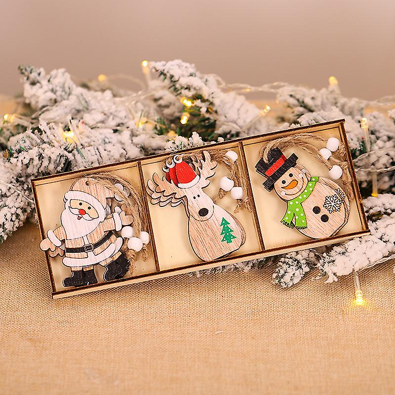 Joyeux Noël Pendentif en bois Décorations de Noël Joyeux Noël Décorations