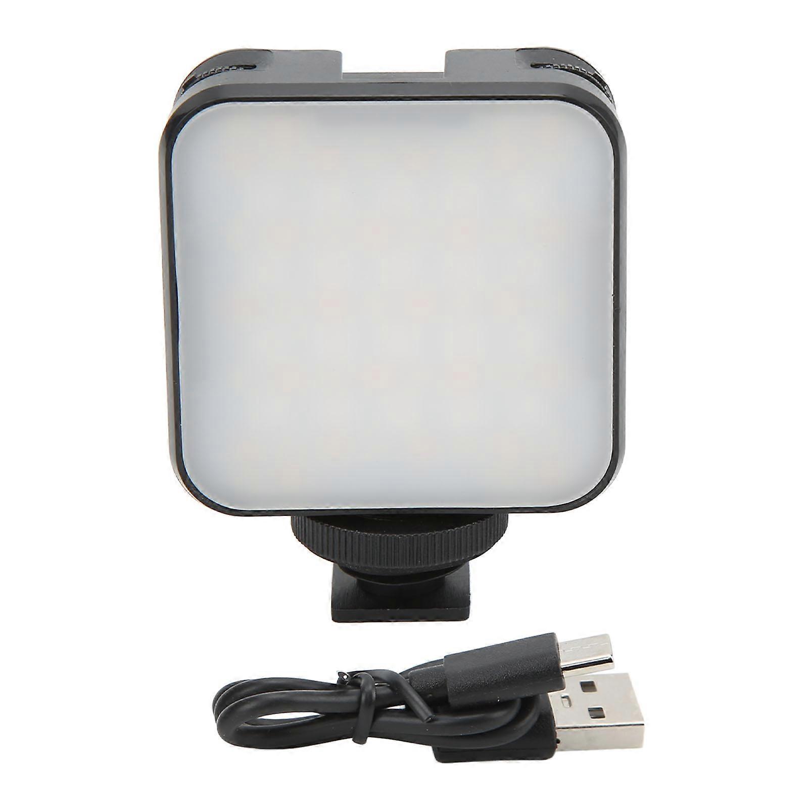 Lampe vidéo LED portable RGB 360°, couleur 2500-9000 K, rechargeable, 2000 mAh, avec 3 supports pour griffes froides