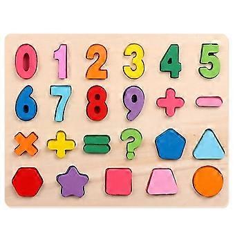 Wooden Jigsaw Puzzle For Toddlers, Abc Case Letter And Number Educational Toys