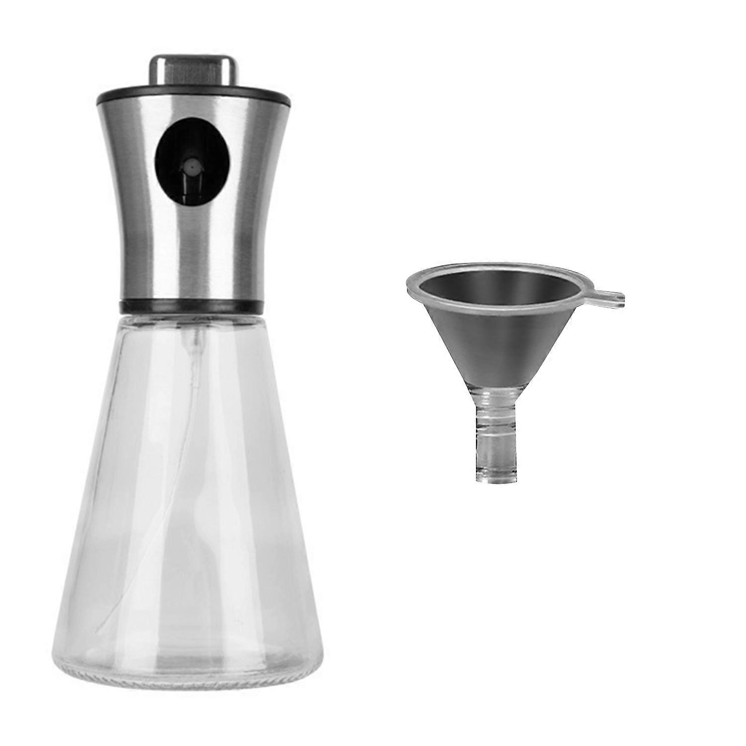 Oil Sprayer Bottle with Funnel 100ml/200ml Efficient Oil Control BBQ Picnic Cooking Oil Dispenser