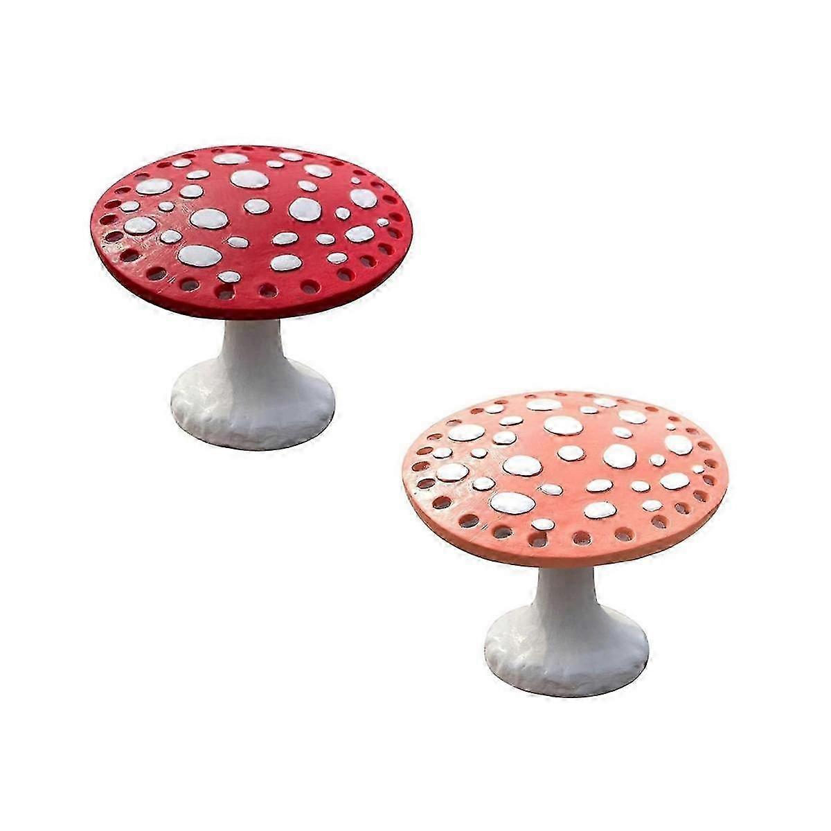 2PCS 26穴マッシュルームイヤリングホルダーイヤリング収納ラックレジンディスプレイラックジュエリースタンドオルガン