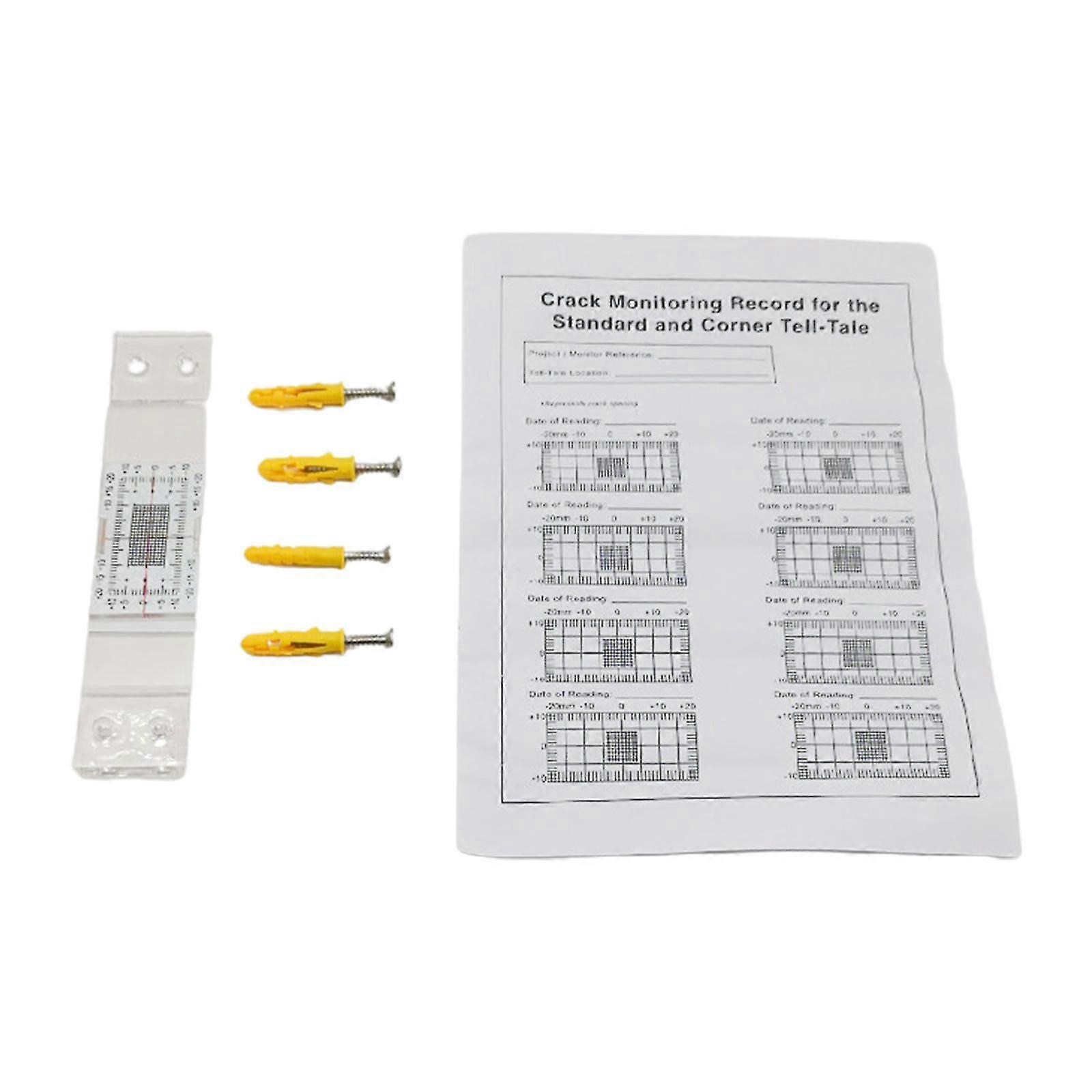 Portable Crack Meter with Clear Scale Crack Contrast Caliper for Flat Surfaces g20242872862
