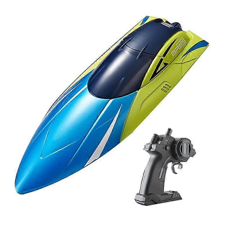Rc Boat 2.4G Dual Rudder Motor Waterproof High Speed Boat Toys Gift for Kids Children Model Toy Remote Control Ship-Blue