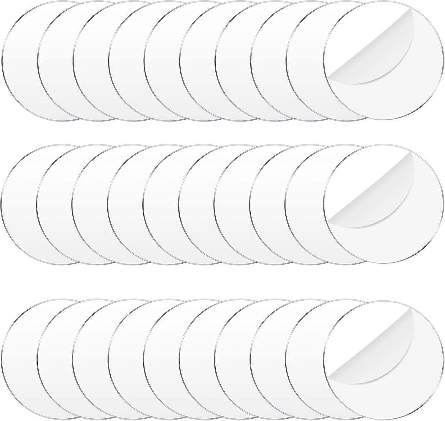 Acrylic Discs 30 Pcs Clear Transparent Blanks for DIY Crafts Projects 4 Inch Round Plastic Discs 3mm Thick