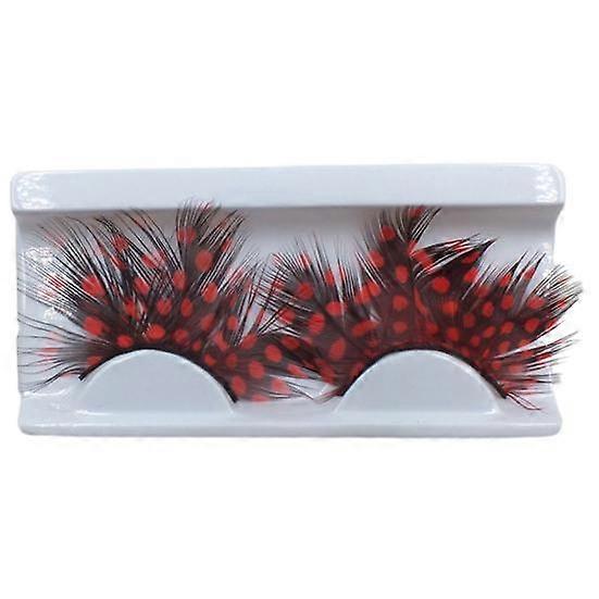 1 Pair 3D Colorful Fake Lashes Soft Fluffy Artificial Colored Feather Eyelashes Extension Halloween Cosplay Makeup Fake Eyelashes Party Makeup