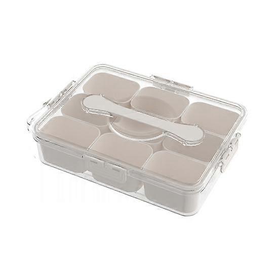 Snack Box with 8 Compartments Space-Saving Snack Plate for Sweets Nuts