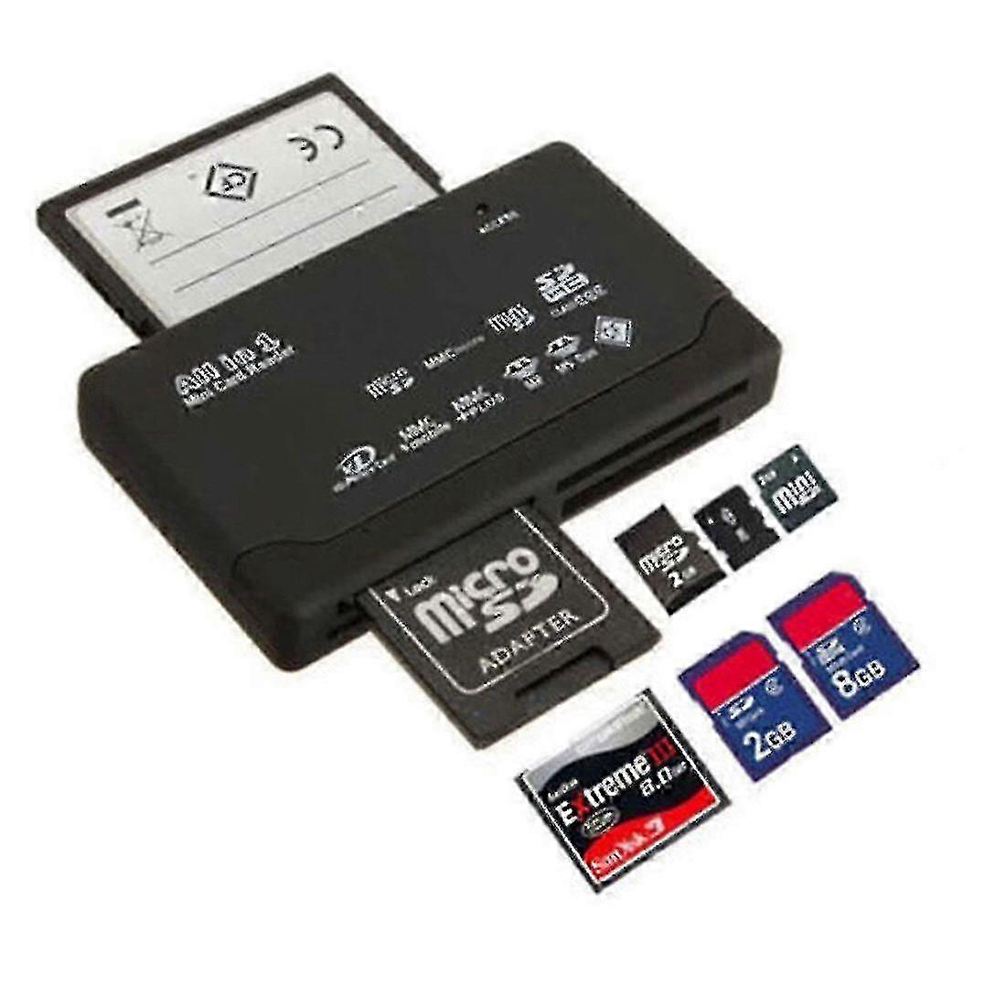 All In One 1 Memory Card Reader Usb External Sd Sdhc Mini Micro M2 Mmc Xd Cf Ms