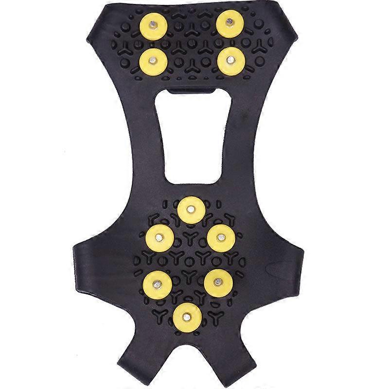 10 Studs Snow Ice Claw Anti-Skid Snow Ice Thermo Plastic Elastomer Climbing Shoes Spikes Grips Cleats Over Shoes Covers Crampons