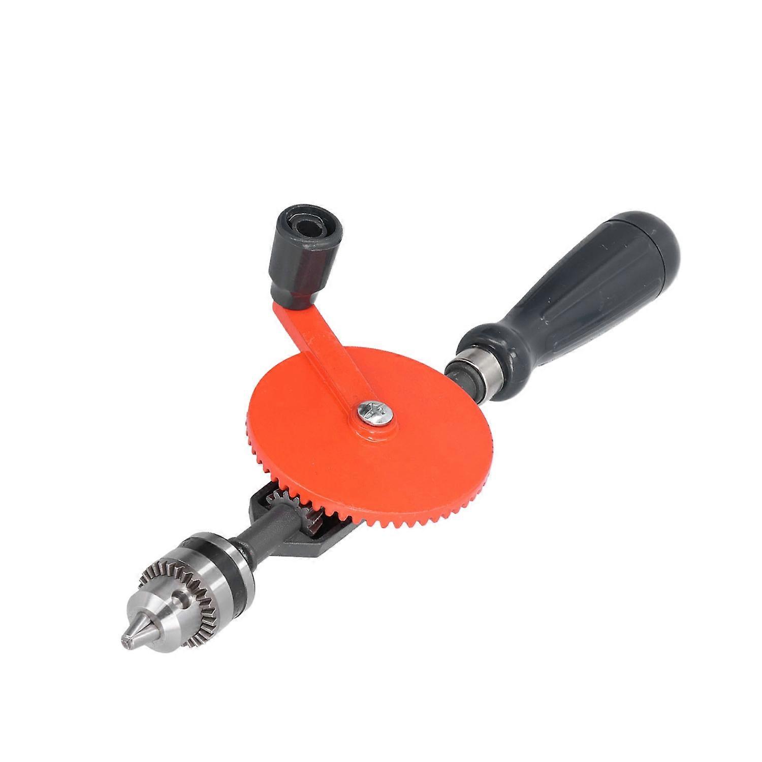 Hand Drill Manual Crank 1/4in Double Pinions Design Drilling Tool for Woodworking DIY