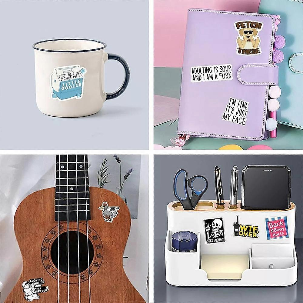 130 Autocollants Drôles Avec Phrases Marrantes - Lot De Stickers Humoristiques Pour Adultes, Bureau, Cahier, Décoration