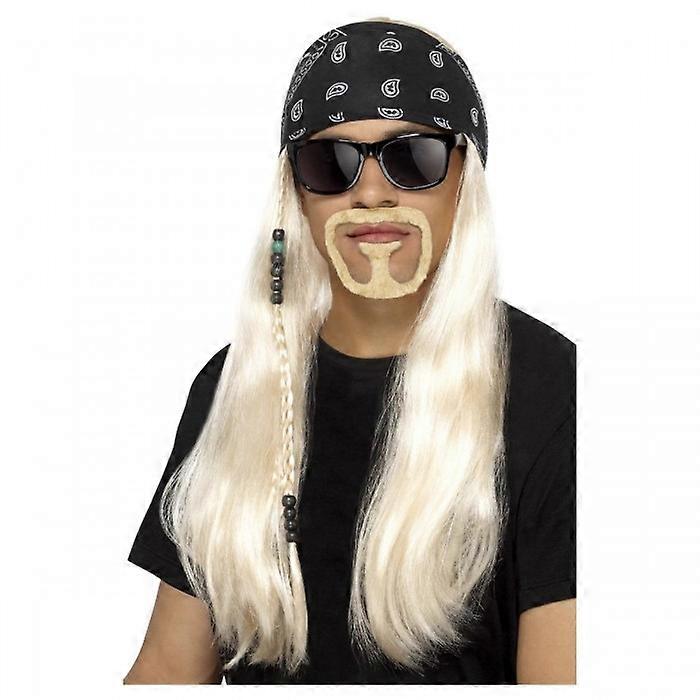 Smiffys Mens Hard Rocker Costume Wig Set