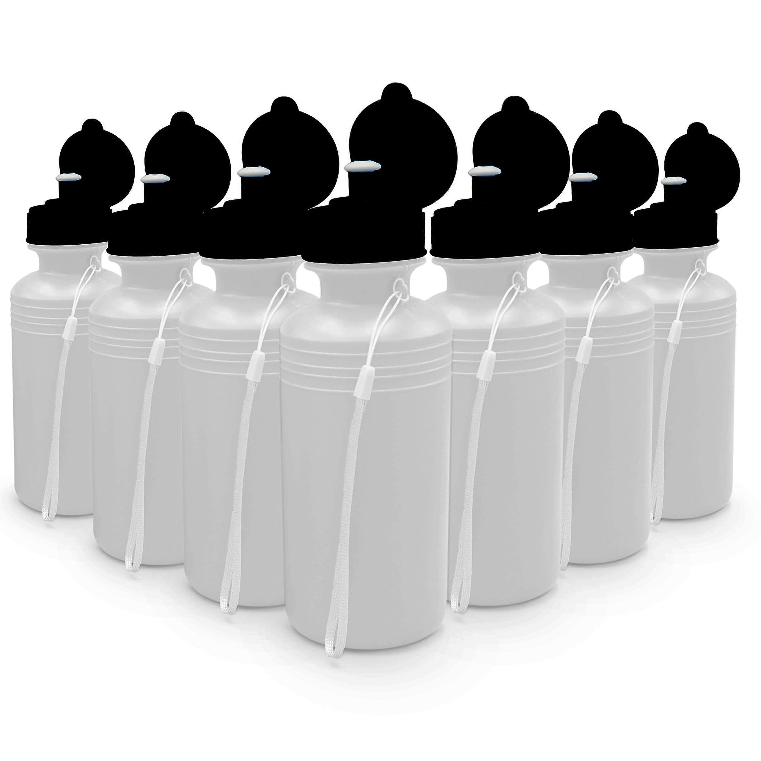 12 Pack Reusable Sports Water Bottles BPA Free 18 oz Capacity White Color Durable Design