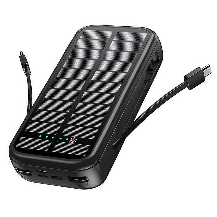 XNP88S Portable Charger 16000mAh Solar Power Bank PD 20W Fast Charging Large Capacity External Battery Pack with Type-C, Lightning