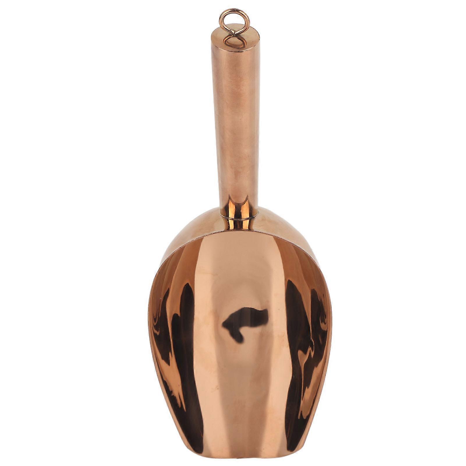 ローズゴールドアイススクープ ステンレススチール U字型 丈夫な食品グレードアイスバケツスクープ 家庭用 ホテル レストラン用 1個