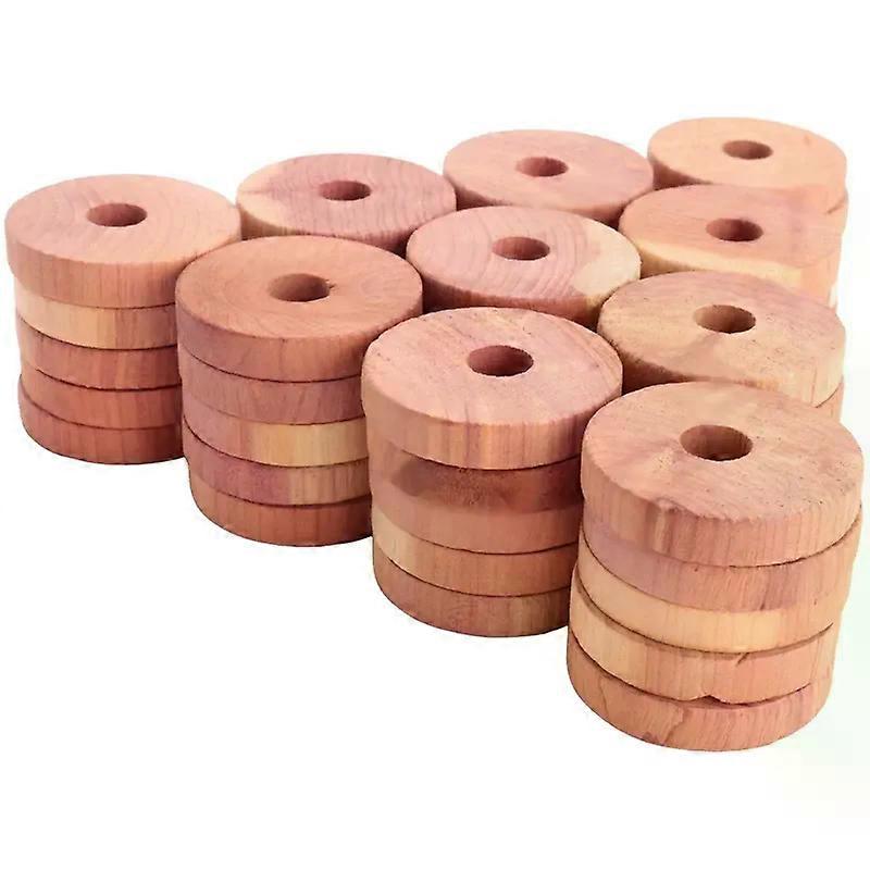 50 Pack Cedar Wood Rings Moth For Clothes Aromatic Cedar Blocks For Closets And Drawers Clothes Storage Protector