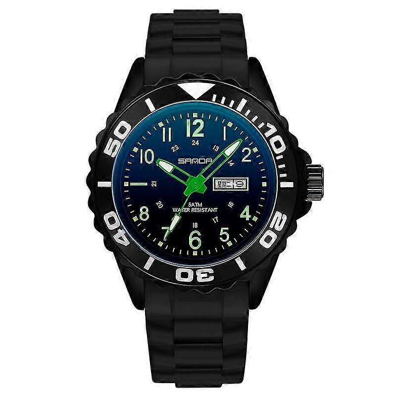 Sanda 1053 Womens Electronic Watch Black Green
