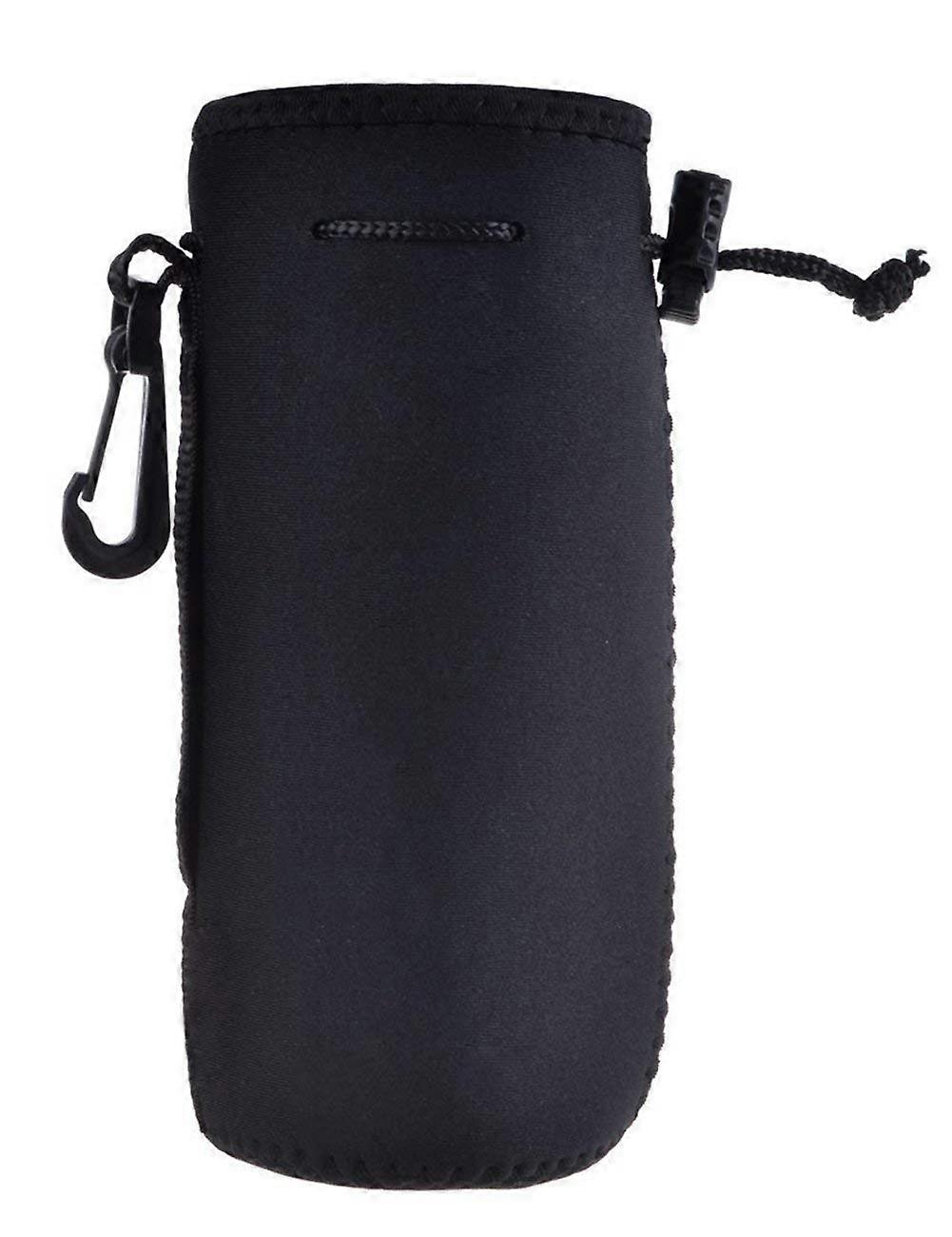 Neoprene Water Bottle Carrier Sleeve for Travel, Insulated, Adjustable Strap, Fits Most 32 oz Bottles, Black